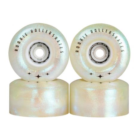 Rookie Quad Wheels LED Flash - White Glitter (4 Pack) £19.99